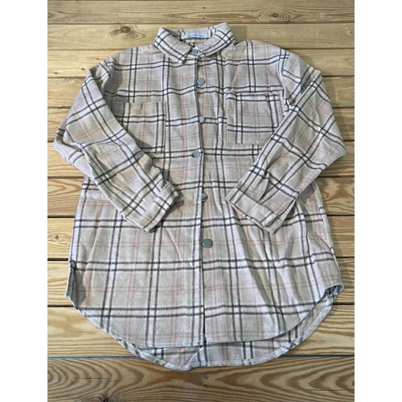 NEW Miss Sparkling Plaid Button Up Shirt Size Medium Women’s Soft Flannel - Picture 1 of 7